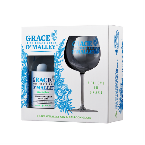 GRACE O'MALLEY GIN WITH BALLOON GLASS 43%